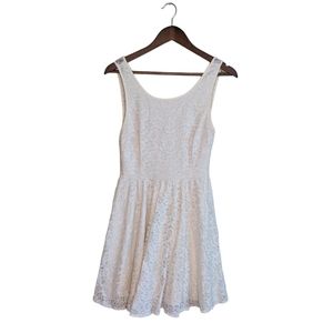 Urban Outfitters Pins & Needles Lace Backless Dress Size 4 Cream Fit & Flare